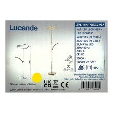 Lucande - LED dimbare vloerlamp PARTHENA LED/29,1W/230V + LED/5,3W/230V