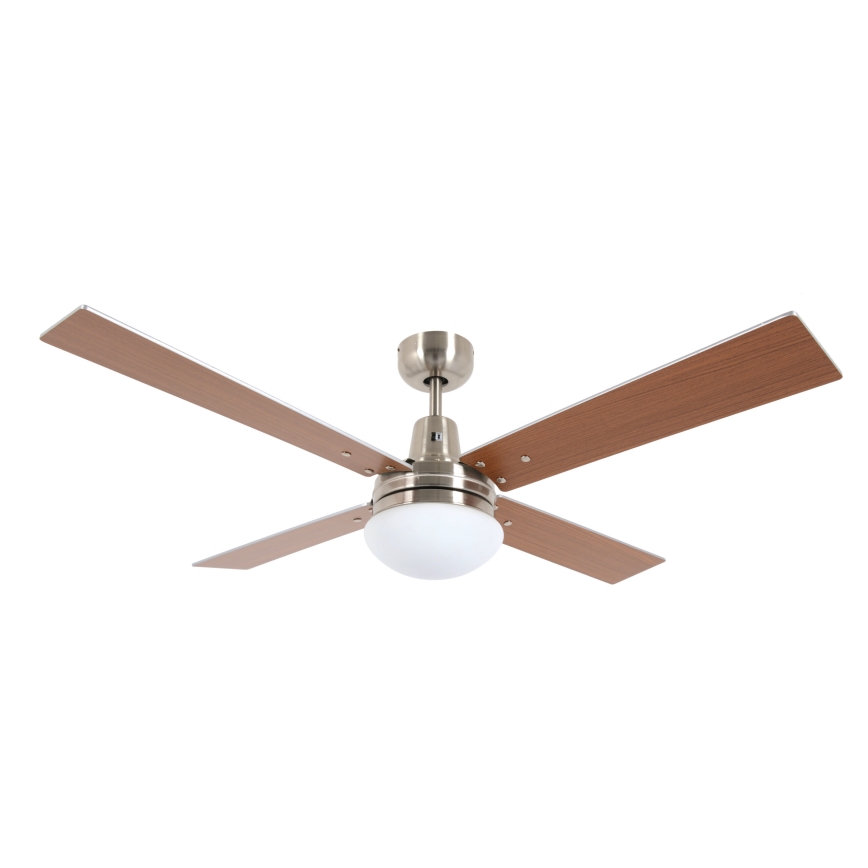 Lucci Air 210334 - Plafondventilator AIRFUSION QUEST 1xE27/60W/230V hout/mat chroom + afstandsbediening