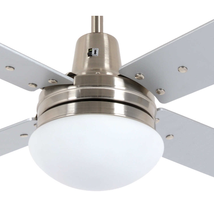 Lucci Air 210334 - Plafondventilator AIRFUSION QUEST 1xE27/60W/230V hout/mat chroom + afstandsbediening