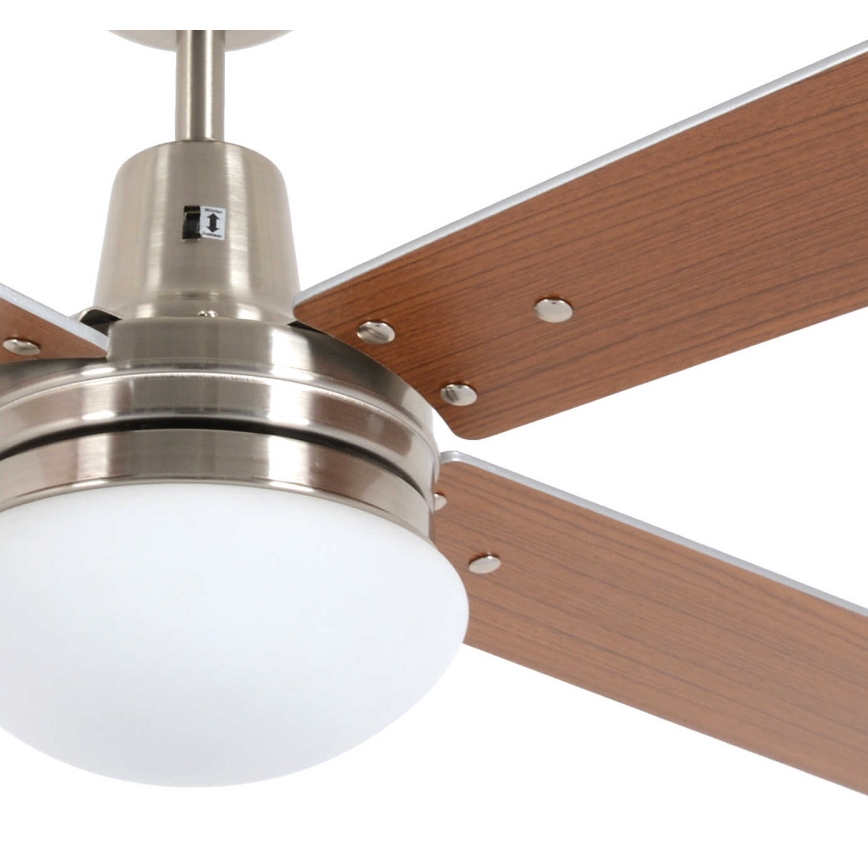 Lucci Air 210334 - Plafondventilator AIRFUSION QUEST 1xE27/60W/230V hout/mat chroom + afstandsbediening
