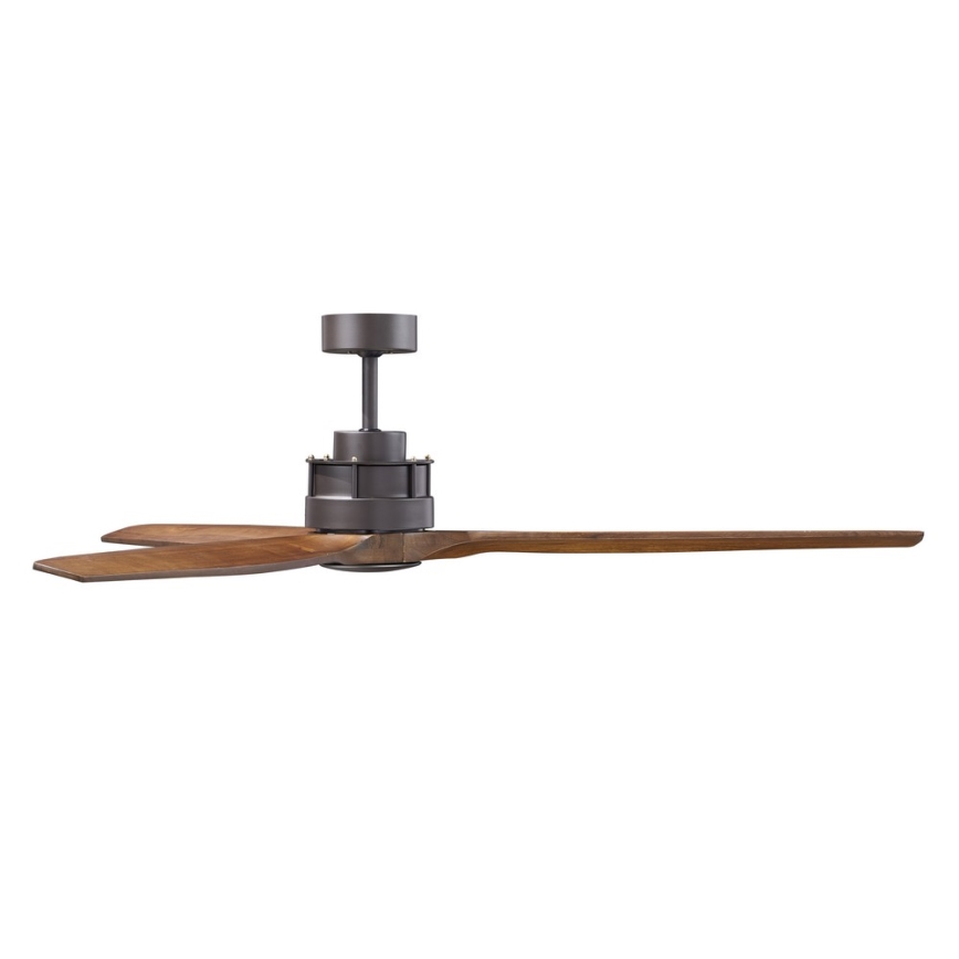 Lucci air 210507 - Plafondventilator AIRFUSION AKMANI paulownia/zwart + afstandsbediening