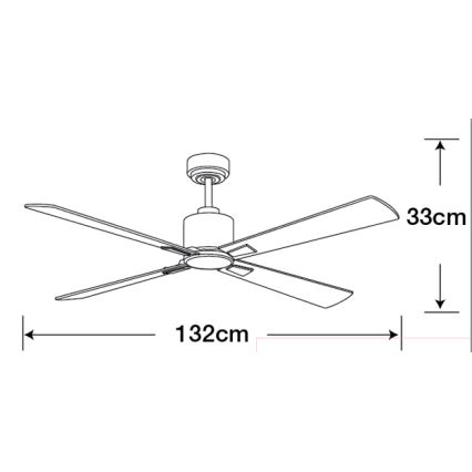 Lucci Air 210520 - Plafondventilator AIRFUSION CLIMATE hout/mat chroom + afstandsbediening