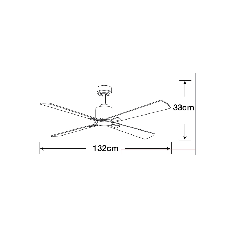 Lucci Air 210520 - Plafondventilator AIRFUSION CLIMATE hout/mat chroom + afstandsbediening
