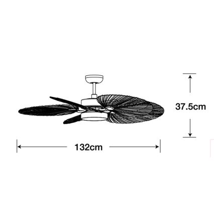 Lucci Air 210654 - LED-plafondventilator BALI 1xGX53/18W/230V beige + afstandsbediening