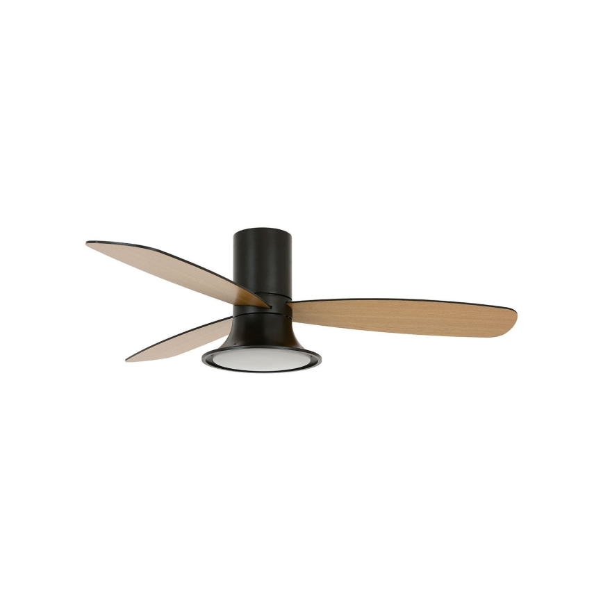 Lucci Air 210662 - LED dimbare plafondventilator FLUSSO 1xGX53/18W/230V hout/zwart + afstandsbediening