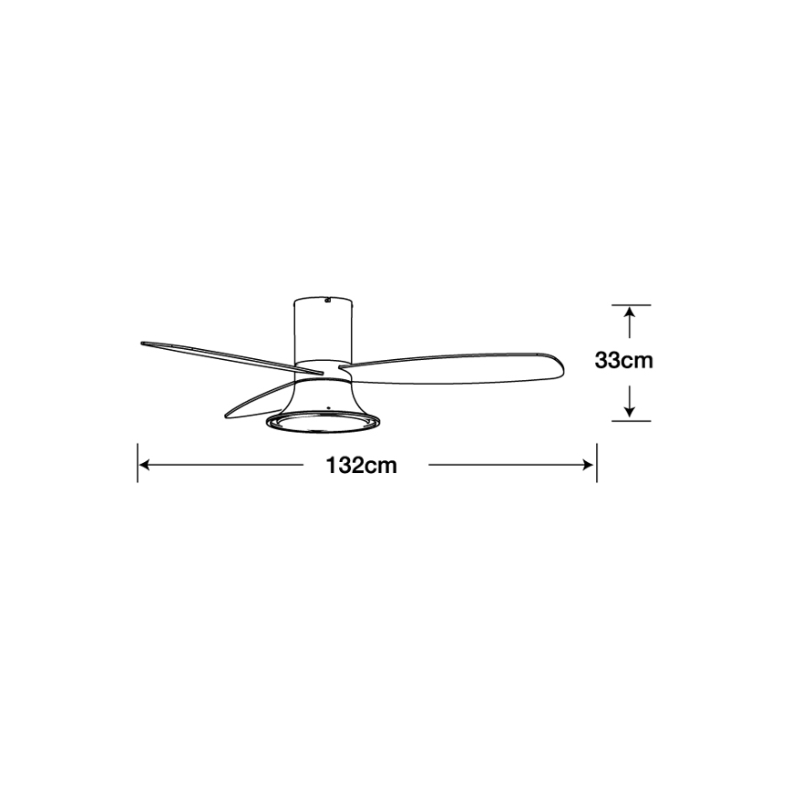 Lucci Air 210662 - LED dimbare plafondventilator FLUSSO 1xGX53/18W/230V hout/zwart + afstandsbediening
