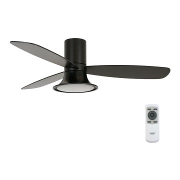Lucci Air 210662 - LED dimbare plafondventilator FLUSSO 1xGX53/18W/230V hout/zwart + afstandsbediening