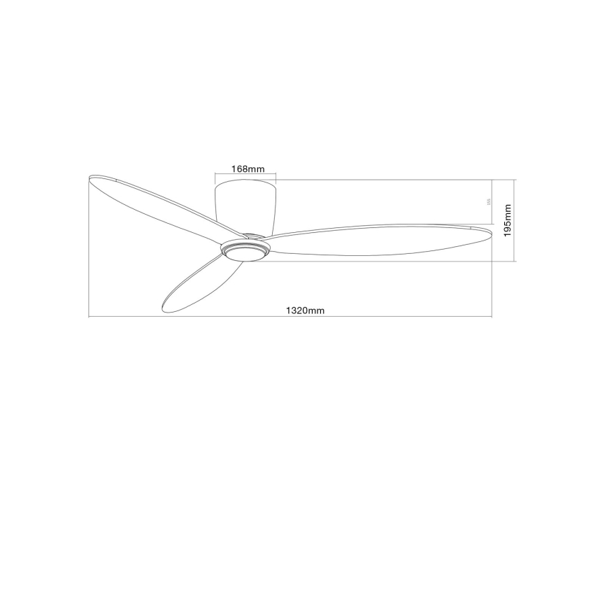 Lucci Air 212870 - Plafondventilator AIRFUSION RADAR hout/wit + afstandsbediening