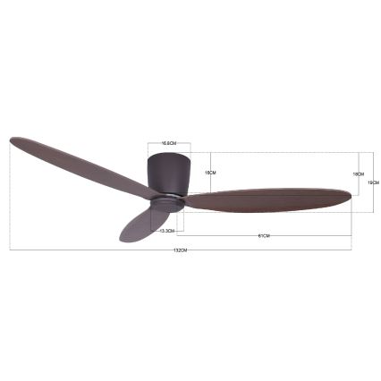 Lucci Air 212884 - Plafondventilator AIRFUSION RADAR zwart + afstandsbediening