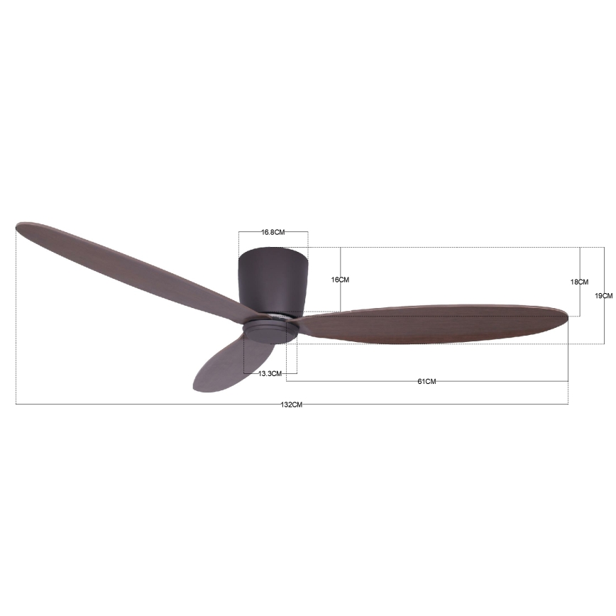 Lucci Air 212884 - Plafondventilator AIRFUSION RADAR zwart + afstandsbediening