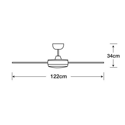 Lucci air 212899 - Dimbare LED Plafond Ventilator MOONAH 1xGX53/21W/230V zwart + afstandsbediening