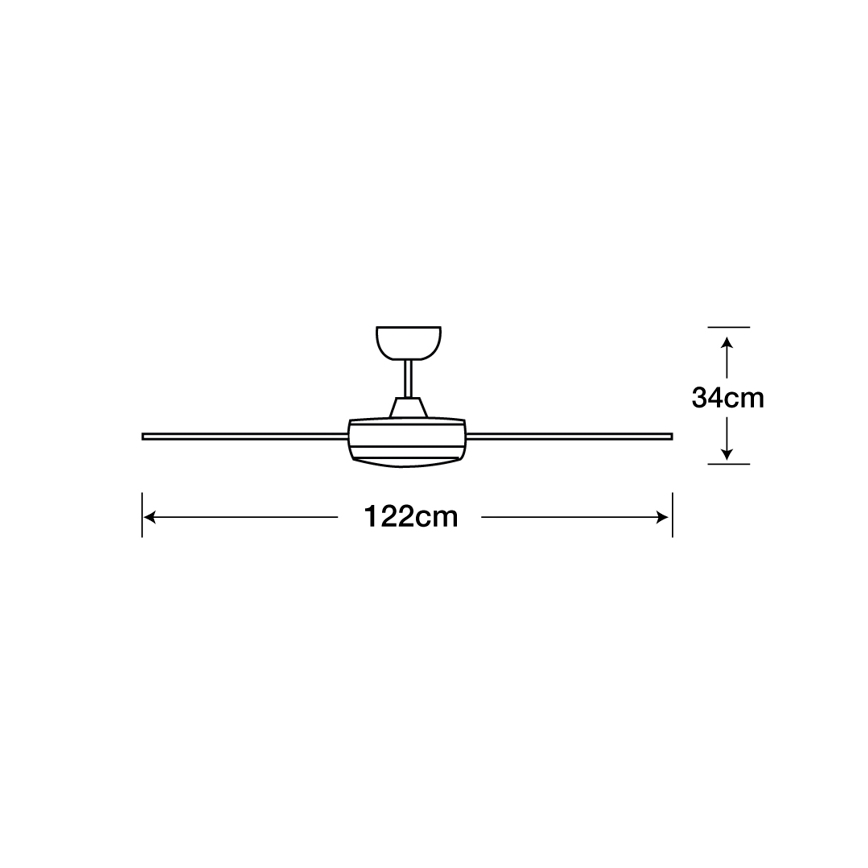 Lucci air 212899 - Dimbare LED Plafond Ventilator MOONAH 1xGX53/21W/230V zwart + afstandsbediening