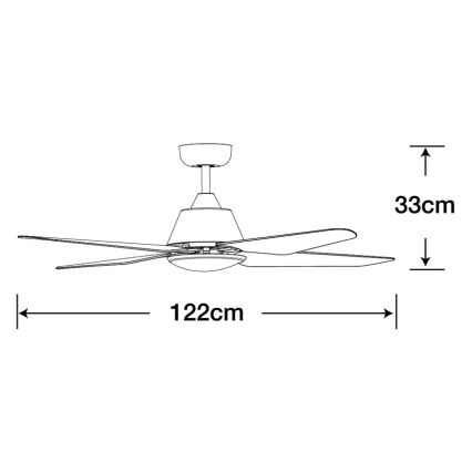 Lucci Air 212994 - LED-plafondventilator ARIA LED/18W/230V wit + afstandsbediening