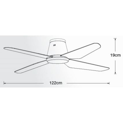 Lucci Air 213000 - Plafondventilator AIRFUSION ARIA zwart + afstandsbediening