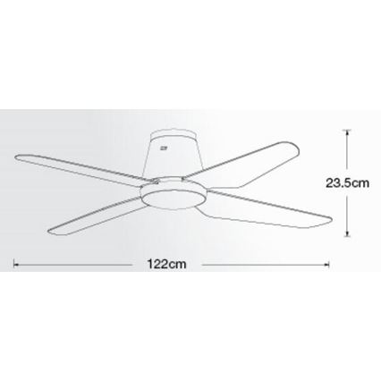 Lucci air 213001 - LED-plafondventilator AIRFUSION ARIA LED/18W/230V wit + afstandsbediening