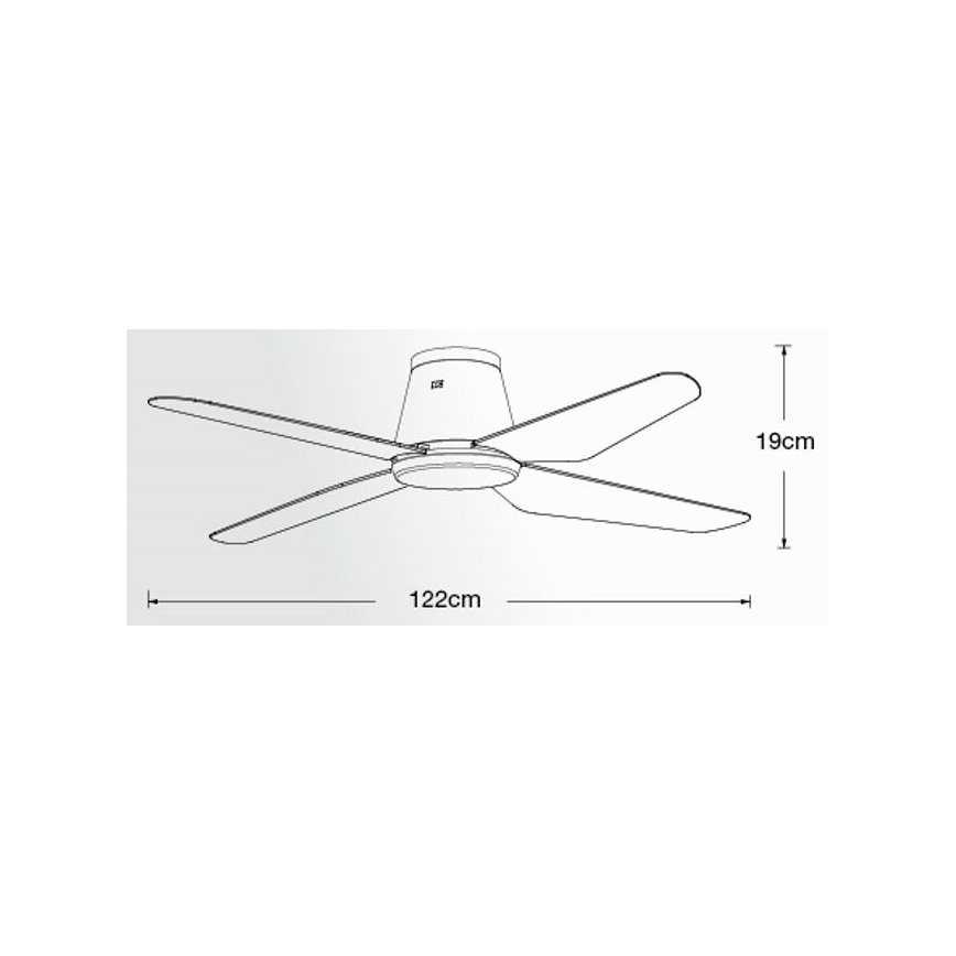 Lucci Air 213002 - LED-plafondventilator AIRFUSION ARIA LED/18W/230V zwart + afstandsbediening