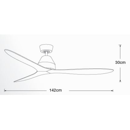 Lucci air 213041 - Plafondventilator WHITEHAVEN zwart + afstandsbediening