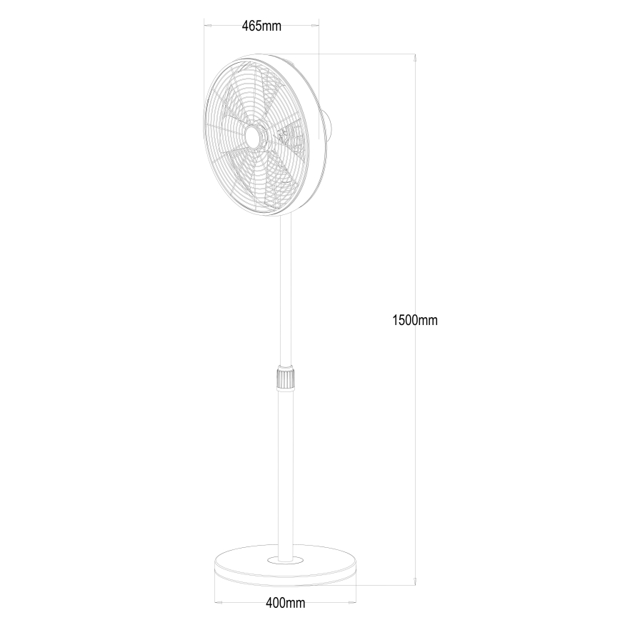 Lucci Air 213116EU - Staande ventilator BREEZE bruin Ø 46 cm