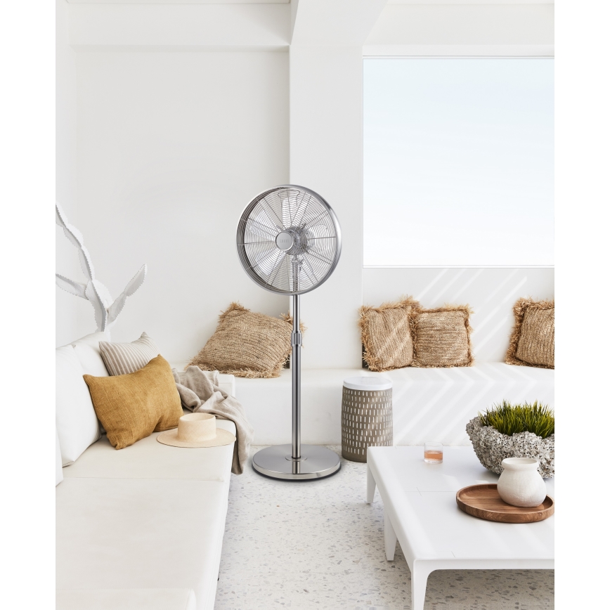 Lucci Air 213117EU - Staande ventilator BREEZE mat chroom