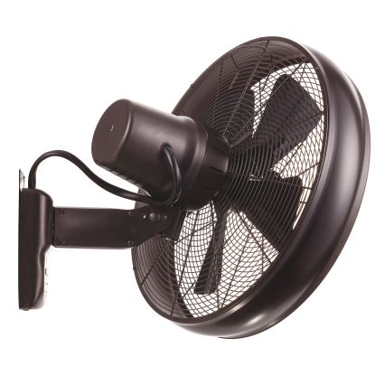 Lucci air 213125 - Wand Ventilator BREEZE 55W/230V zwart/bruin + afstandsbediening