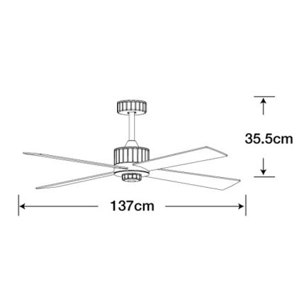 Lucci air 213171 - LED-plafondventilator NEWPORT hout/wit/beige + afstandsbediening