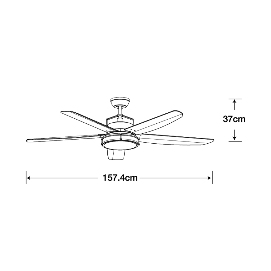 Lucci air 213176-LED dimbare plafondventilator LOUISVILLE 1xGX53/18W/230V hout/wit + afstandsbediening