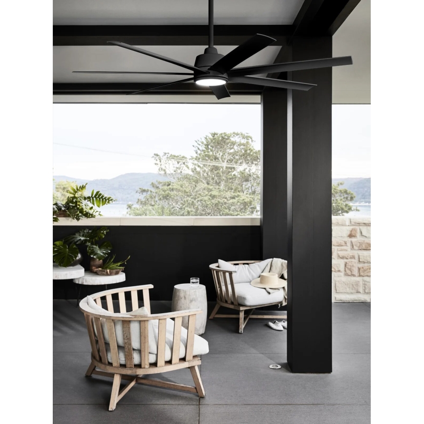 Lucci Air 21318349 - LED dimbare plafondventilator ATLANTA 1xGX53/12W/230V diameter 142 cm zwart + afstandsbediening