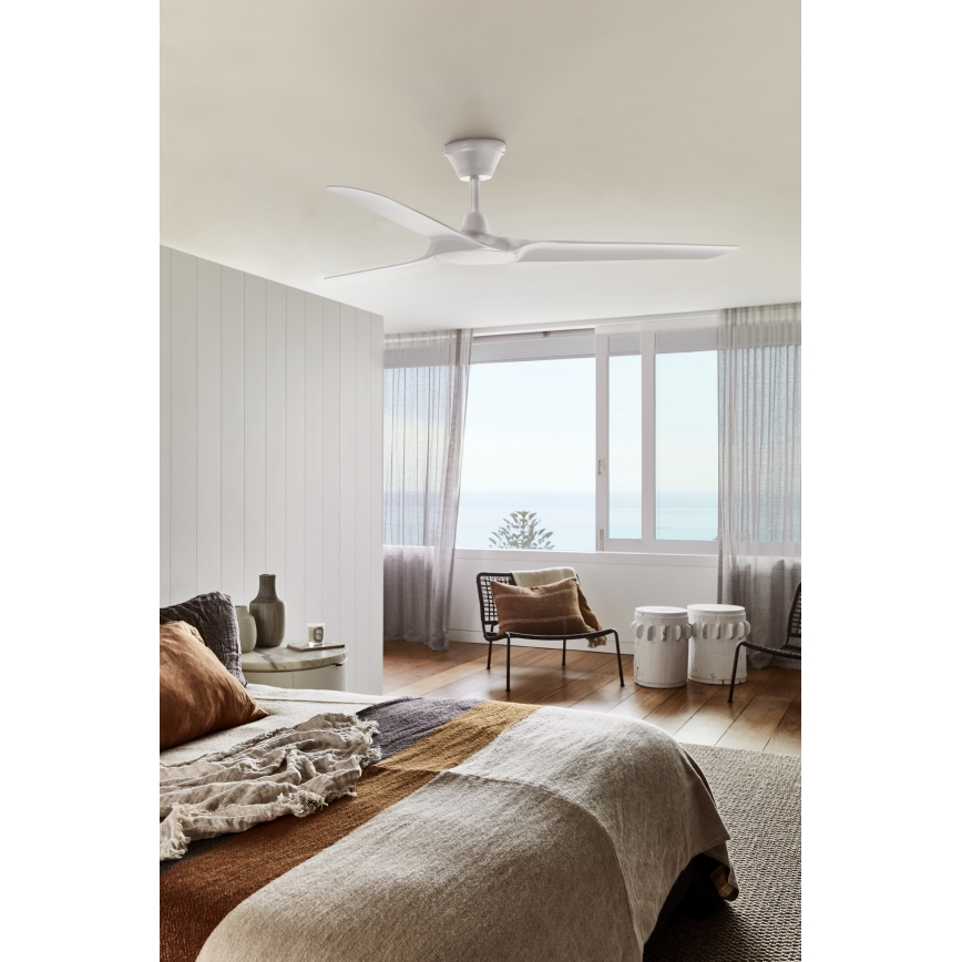 Lucci Air 21321549 - Plafondventilator ABYSS diameter 142 cm IP66 wit + afstandsbediening