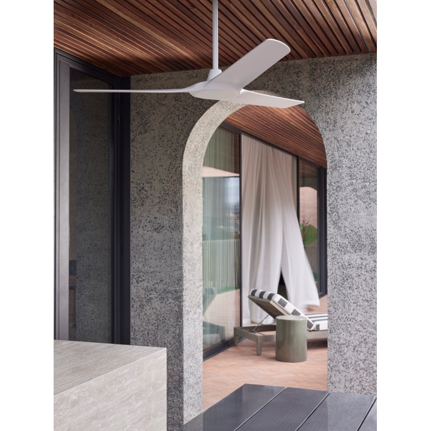 Lucci Air 21321549 - Plafondventilator ABYSS diameter 142 cm IP66 wit + afstandsbediening