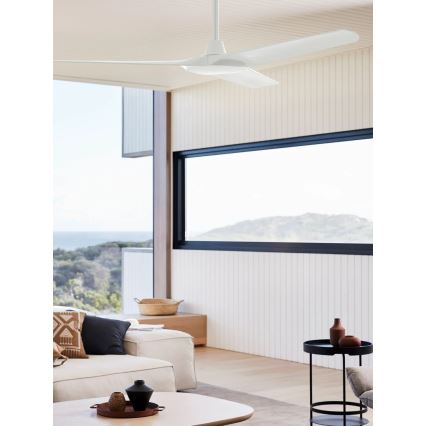 Lucci Air 21321549 - Plafondventilator ABYSS diameter 142 cm IP66 wit + afstandsbediening