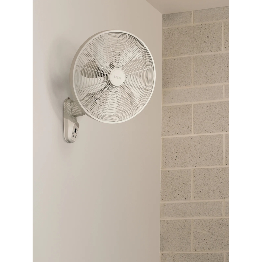 Lucci Air 21326649 - Wandventilator GLIDE 36W/230V Ø 45 cm wit + afstandsbediening