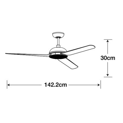 Lucci air 213300 - LED dimbare plafondventilator UNIONE 1xGX53/12W/230V bruin + afstandsbediening