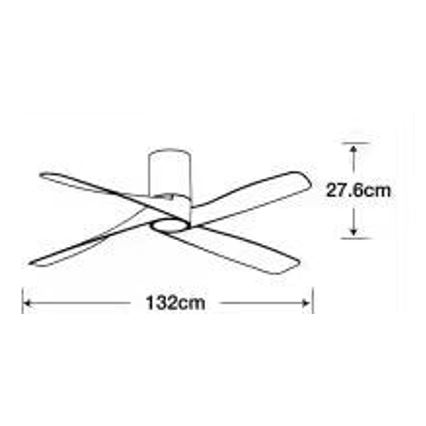 Lucci air 213350 - Dimbare LED Plafond Ventilator RIVIERA 1xGX53/12W/230V wit + afstandsbediening