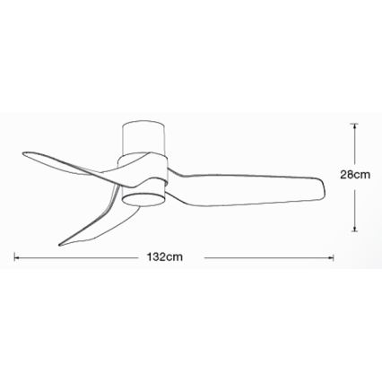 Lucci air 213353 - Dimbare LED Plafond Ventilator NAUTICA 1xGX53/12W/230V wit + afstandsbediening