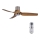 Lucci air 213355-LED dimbare plafondventilator NAUTICA 1xGX53/12W/230V bruin/glanzend chroom + afstandsbediening