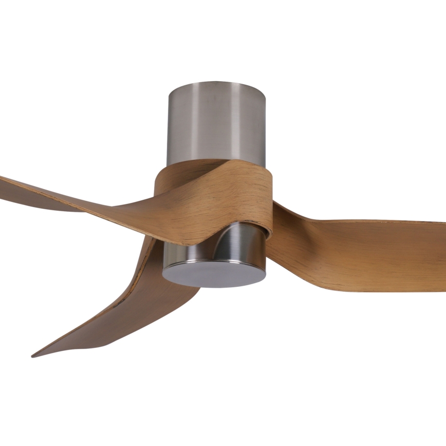 Lucci air 213355-LED dimbare plafondventilator NAUTICA 1xGX53/12W/230V bruin/glanzend chroom + afstandsbediening