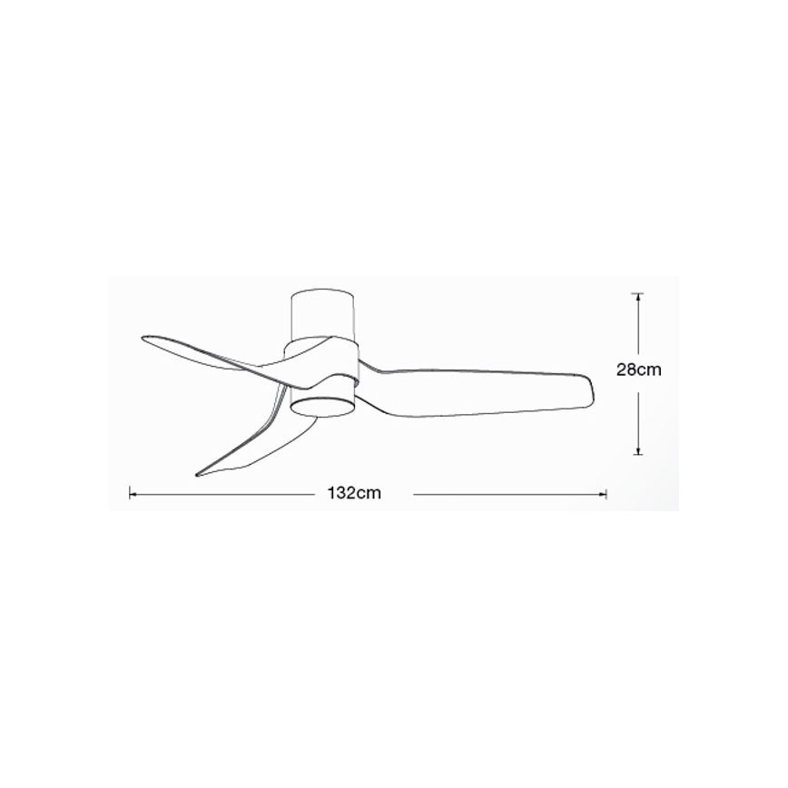 Lucci air 213355-LED dimbare plafondventilator NAUTICA 1xGX53/12W/230V bruin/glanzend chroom + afstandsbediening