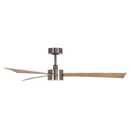 Lucci air 21610449 - LED dimbare plafondventilator CLIMATE 1xGX53/12W/230V bruin/glanzend chroom + afstandsbediening