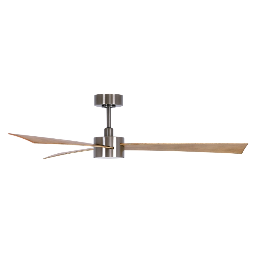 Lucci air 21610449 - LED dimbare plafondventilator CLIMATE 1xGX53/12W/230V bruin/glanzend chroom + afstandsbediening