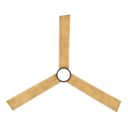 Lucci air 21610449 - LED dimbare plafondventilator CLIMATE 1xGX53/12W/230V bruin/glanzend chroom + afstandsbediening