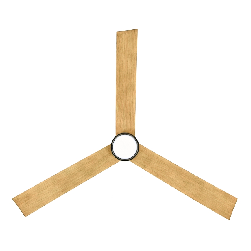 Lucci air 21610449 - LED dimbare plafondventilator CLIMATE 1xGX53/12W/230V bruin/glanzend chroom + afstandsbediening