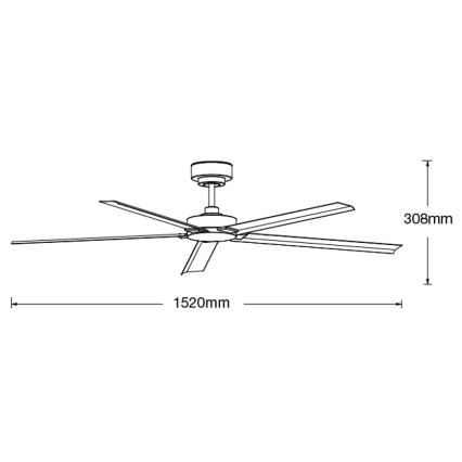 Lucci air 21616149 - Plafondventilator MONZA IP55 zwart + afstandsbediening