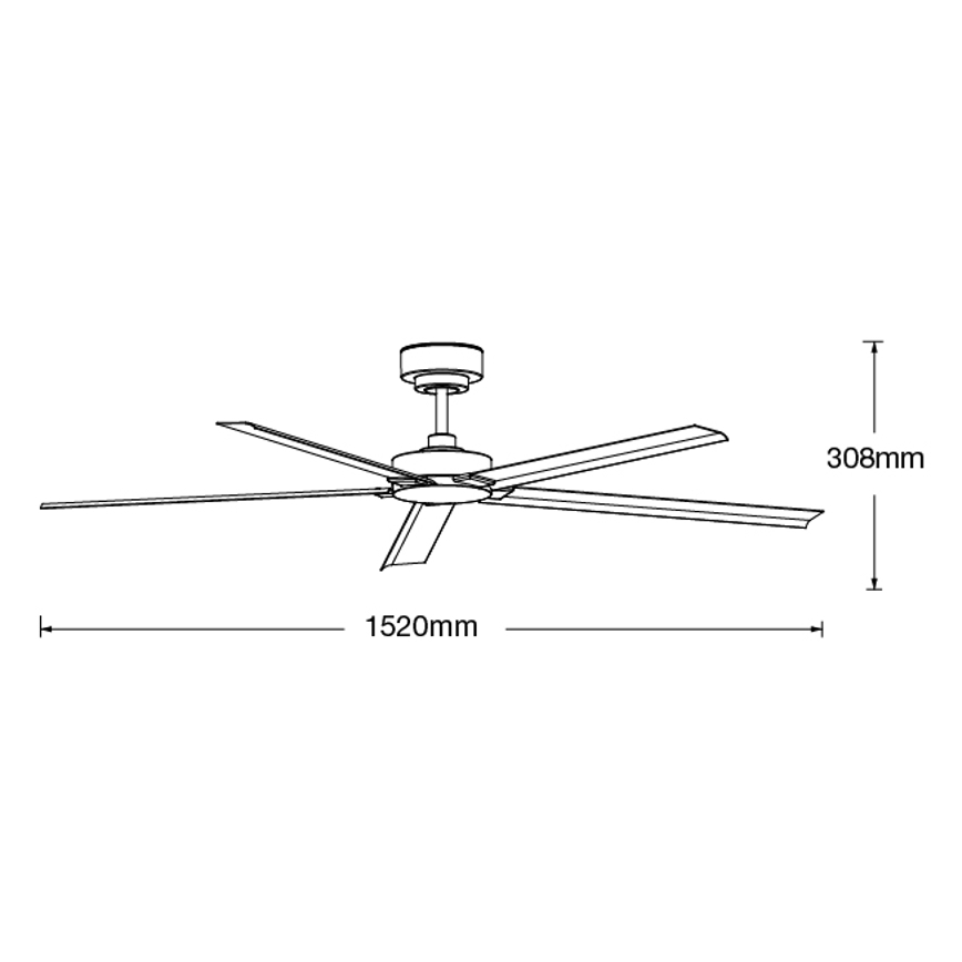 Lucci air 21616149 - Plafondventilator MONZA IP55 zwart + afstandsbediening