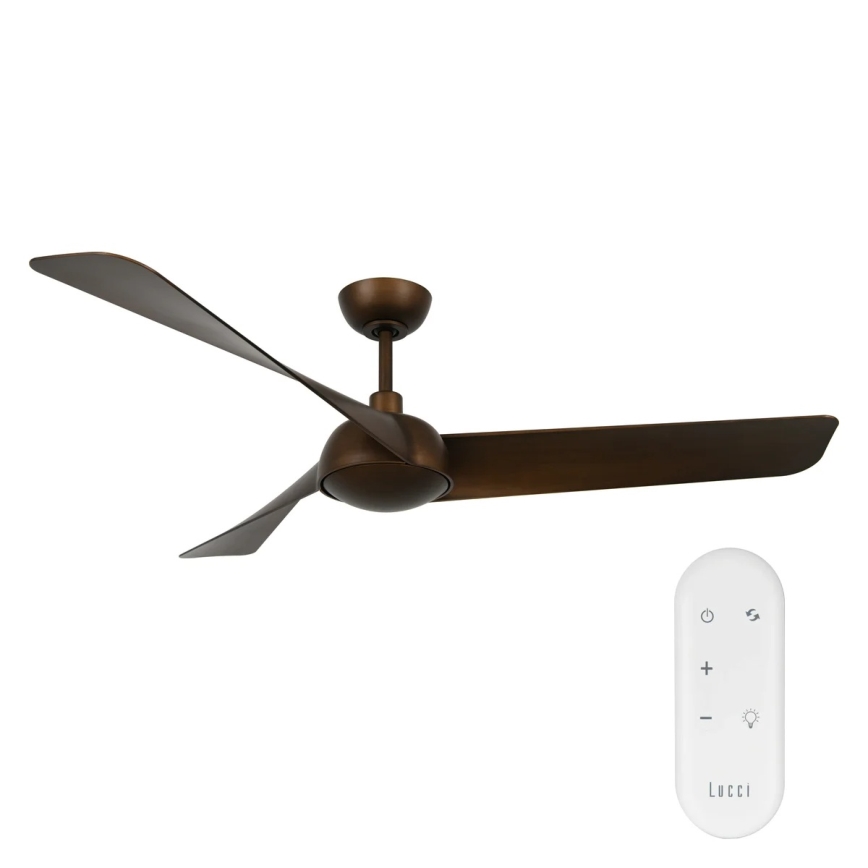 Lucci Air 21617249 - LED-dimbare plafondventilator OSPREY 1xGX53/12W/230V Ø 132 cm brons + afstandsbediening