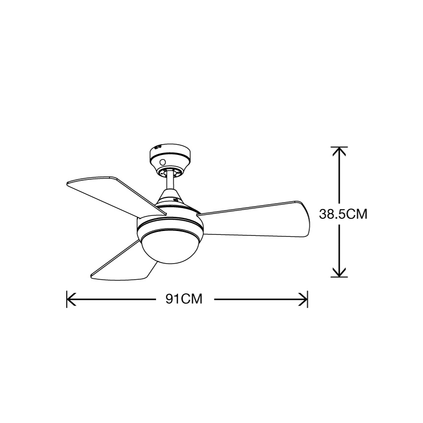 Lucci Air 512311 - Plafondventilator AIRLIE HUGGER 2xE27/15W/230V hout/bruin Ø 91 cm + afstandsbediening