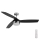 Lucci air 513072 - BRONX dimbare LED-plafondventilator, LED 18W/230V, 3000/4000/6000K, zwart/glanzend chroom, Ø 132 cm + afstandsbediening