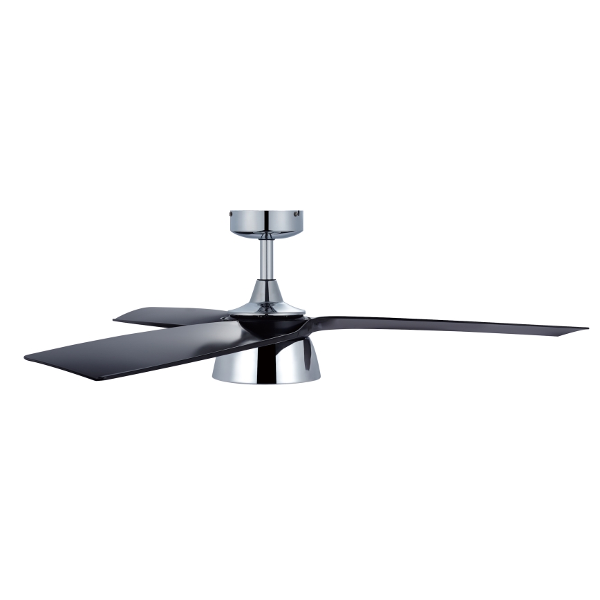 Lucci air 513072 - BRONX dimbare LED-plafondventilator, LED 18W/230V, 3000/4000/6000K, zwart/glanzend chroom, Ø 132 cm + afstandsbediening