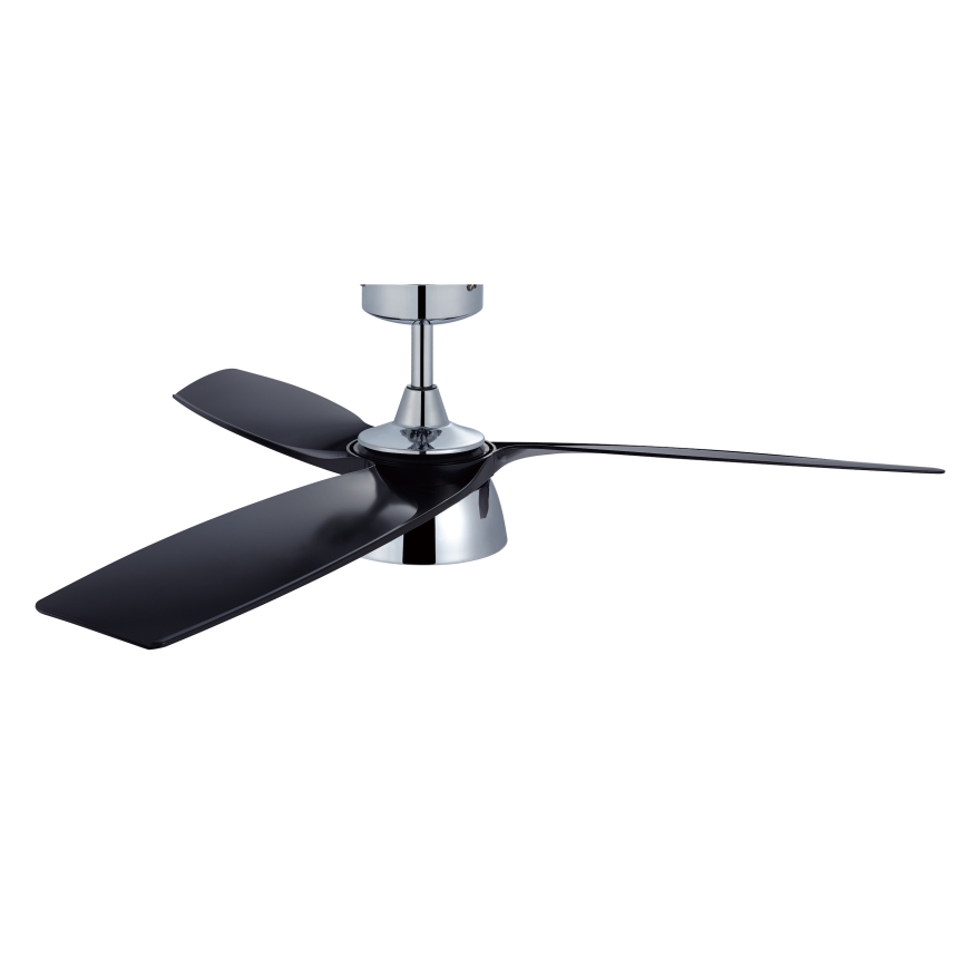 Lucci air 513072 - BRONX dimbare LED-plafondventilator, LED 18W/230V, 3000/4000/6000K, zwart/glanzend chroom, Ø 132 cm + afstandsbediening