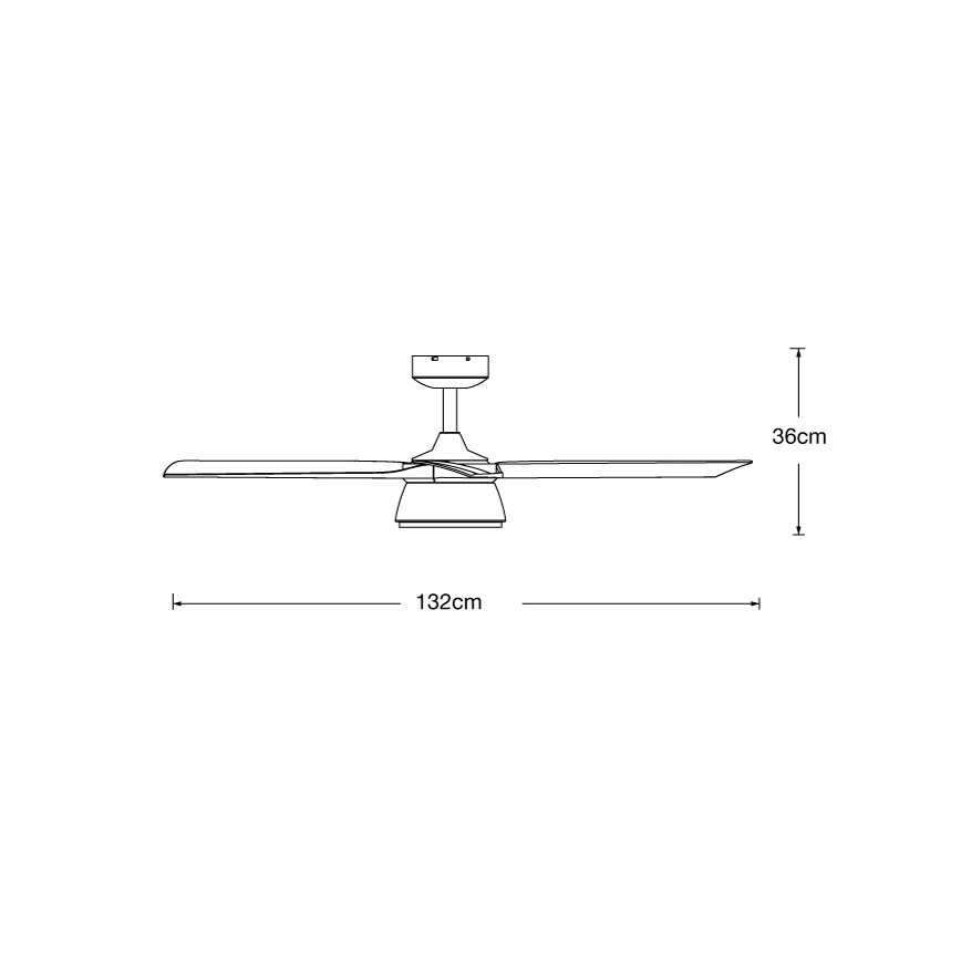 Lucci air 513072 - BRONX dimbare LED-plafondventilator, LED 18W/230V, 3000/4000/6000K, zwart/glanzend chroom, Ø 132 cm + afstandsbediening