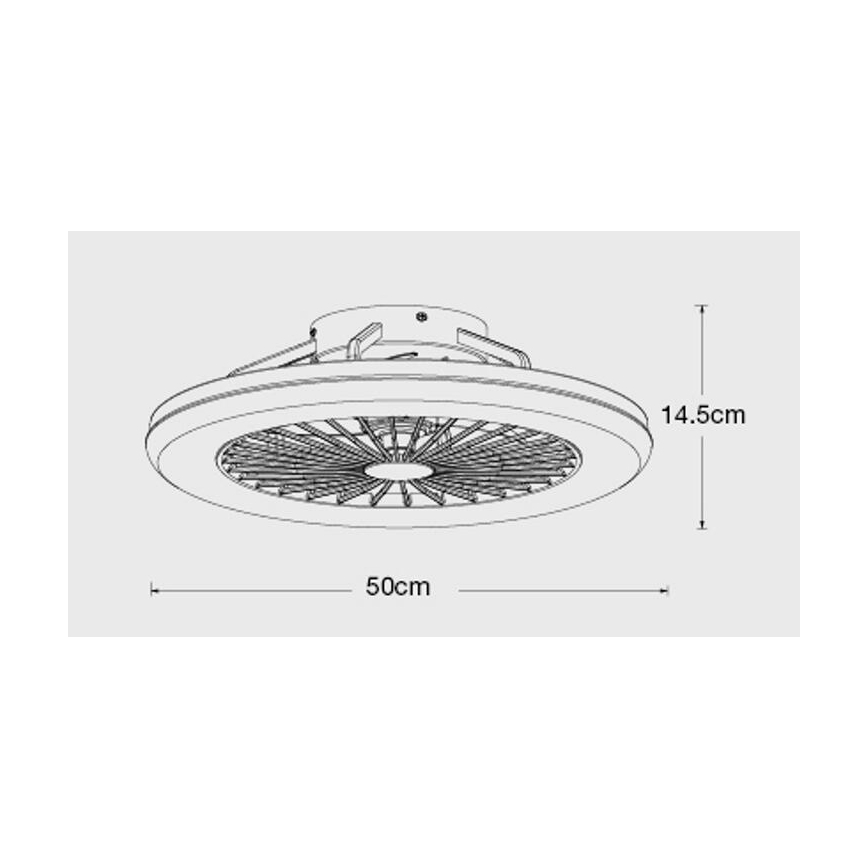 Lucci Air 513200 - LED Dimbare plafondlamp met ventilator OSLO LED/20W/230V 3000/4500/6500K wit + afstandsbediening